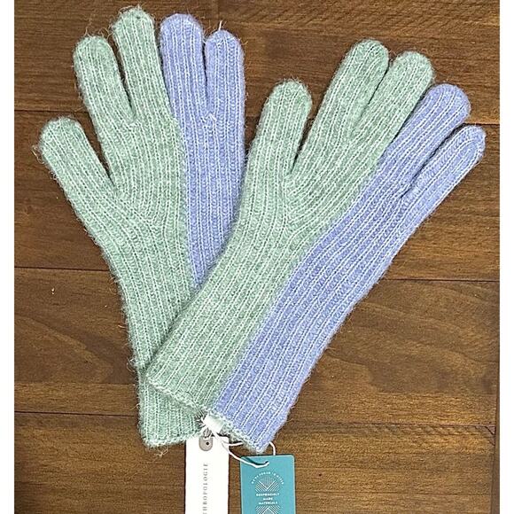 NWT: By Anthropologie - Ribbed, 2 Tone, Colorblock, Knit Beanie and Gloves - Picture 3 of 4